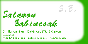salamon babincsak business card